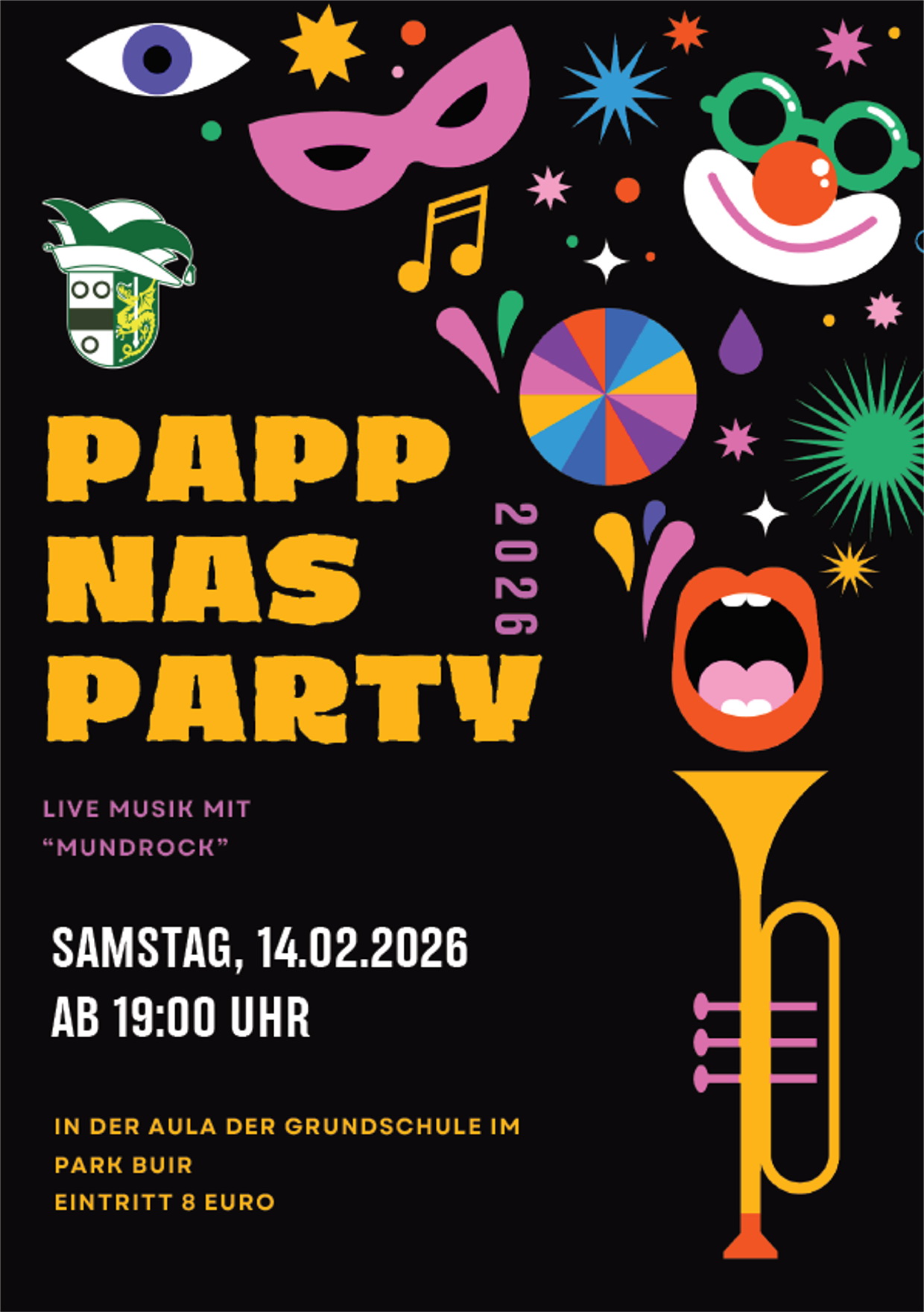Plakat Pappnasparty 2026
